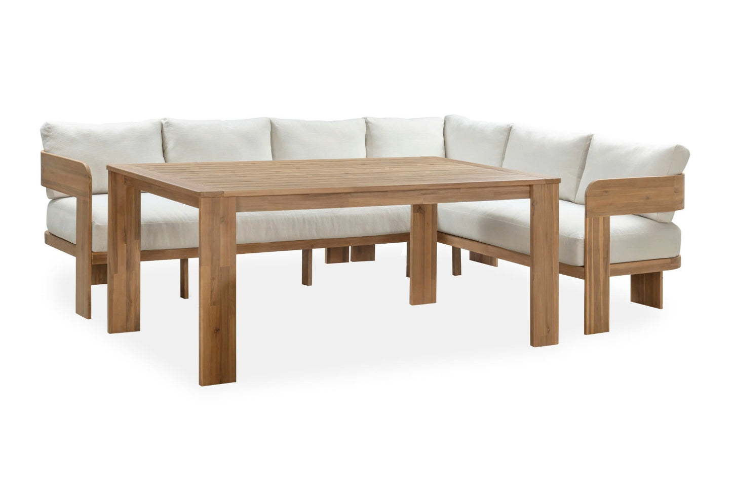 Tripoli Outdoor Sectional with dining table - front view