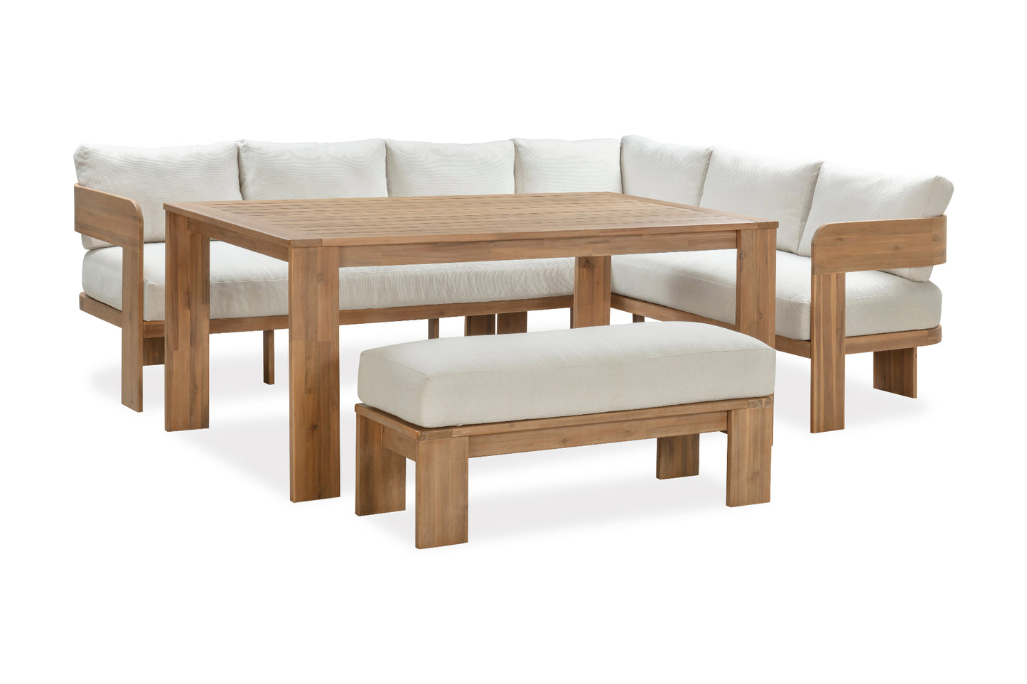 Tripoli Outdoor Sectional full set with bench